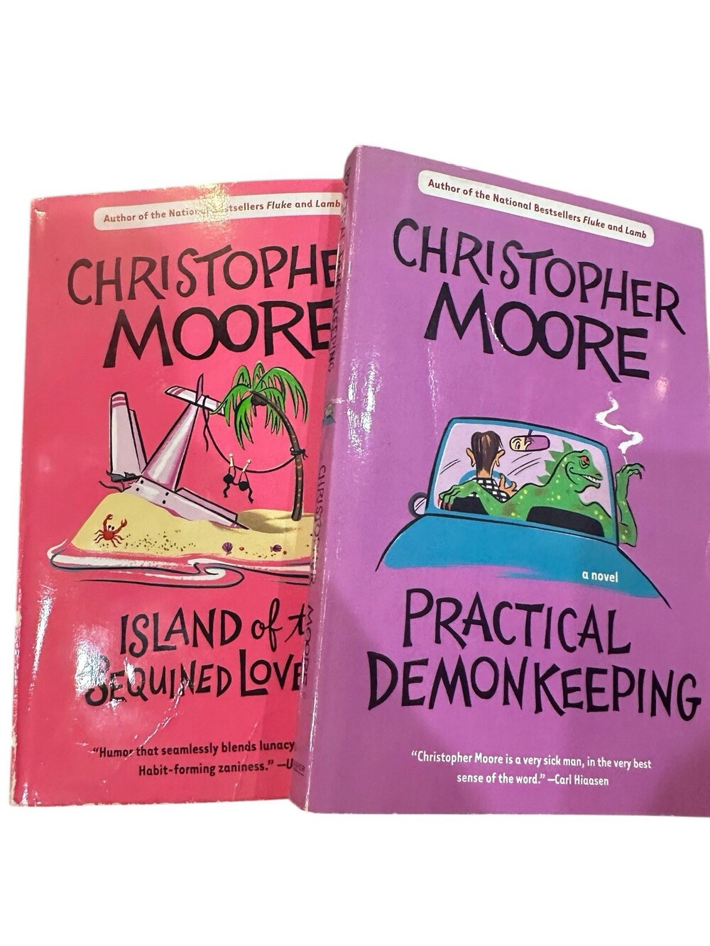 Worn Christopher Moore Paperbacks